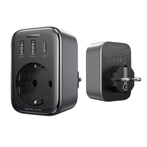 UGREEN 30W 4-in-1 Outlet Extender -Black (90613) Model:CD314